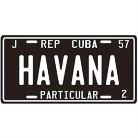 CIFbuy Exquisite 1957 Havana Cuba Metal License Plate Vintage Car Decorative Sign (TikTok, temu pick-up service) (Option: default title)