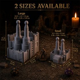 3D Printed Industrial Power Station Terrain, Sci-Fi Reactor Building Scenery For TTRPG, Wargame, RPG Tabletop Diorama & Display (Option: Large-3D Printed)