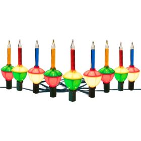 Christmas Bubble String Lights, 9 Traditional Multicolor Bubble Lights (Option: MULTICOLOR)