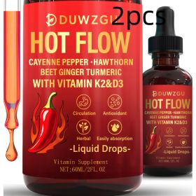 Optimum Botanical Liquid Drops 60ml Cinnamon, Ginseng  Cayenne Pepper (Option: Picture color-2PCS)