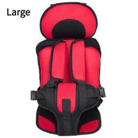 Infant Safe Seat Mat Portable Baby Safety Seat Children's Chairs Updated Version Thickening Sponge Kids Car Stroller Seats Pad (Option: Red large)