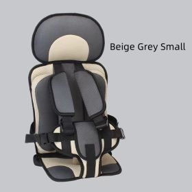 Infant Safe Seat Mat Portable Baby Safety Seat Children's Chairs Updated Version Thickening Sponge Kids Car Stroller Seats Pad (Option: Beige Deep Grey Small)