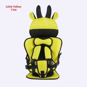 Infant Safe Seat Mat Portable Baby Safety Seat Children's Chairs Updated Version Thickening Sponge Kids Car Stroller Seats Pad (Option: Yellow calf)