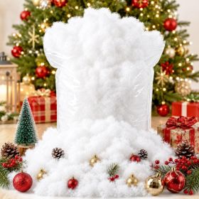 Christmas Decoration Fake Snow, Artificial White Clouds For Christmas Tree 110 G Fluffy  Cotton Snow  Realistic Snow Look Flame Resistant For Vil (Option: White)
