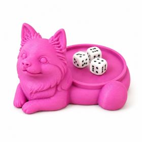 3D Printed Dog Mahjong Dice Tray, Cute Dog Dice Holder For Mahjong Game Night, Decorative Tabletop Accessory, Dice Organizer (Option: PLA-Dog Dice Tray)