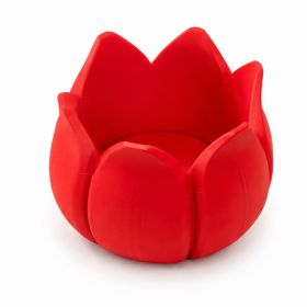 Tulip Flower Mahjong Dice Tray, 3D Printed Dice Holder For Mahjong Game Night, Decorative Table Accessory, Colorful Game Room Decor (Option: PLA-Red)