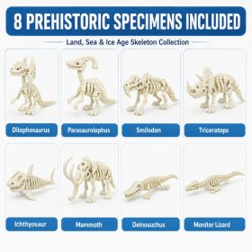 1PC 3D Printed Articulated Prehistoric Skeleton Figure, Bone-Like Display Model, Movable Desk Decor Collectible (Option: 1PC-PLA-Monitor Lizard)