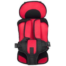 Infant Safe Seat Mat Portable Baby Safety Seat Children's Chairs Updated Version Thickening Sponge Kids Car Stroller Seats Pad (Option: Red)