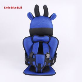 Infant Safe Seat Mat Portable Baby Safety Seat Children's Chairs Updated Version Thickening Sponge Kids Car Stroller Seats Pad (Option: Blue calf)