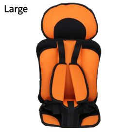 Infant Safe Seat Mat Portable Baby Safety Seat Children's Chairs Updated Version Thickening Sponge Kids Car Stroller Seats Pad (Option: Orange large)