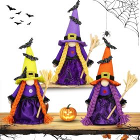 Purple Witch Gnomes Decor Halloween Decorations For Office Spooky & Cute Decor,Hocus Pocus Halloween Decorations For Home,Desk,Funny (Option: MULTICOLOR)