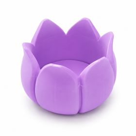 Tulip Flower Mahjong Dice Tray, 3D Printed Dice Holder For Mahjong Game Night, Decorative Table Accessory, Colorful Game Room Decor (Option: PLA-Purple)