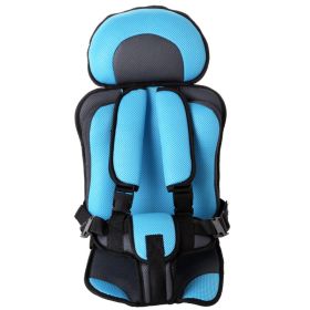 Infant Safe Seat Mat Portable Baby Safety Seat Children's Chairs Updated Version Thickening Sponge Kids Car Stroller Seats Pad (Option: Sky Blue)