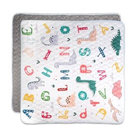 1Pc 71x59IN Or 50X50IN Baby Play Mat Non-Slip Baby Crawling Mat Foldable Playpen Mat Machine Washable For Newborns Infants Babies Toddlers (Option: Dinosaur-50x50in)