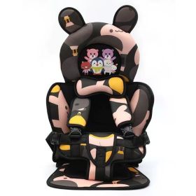 Infant Safe Seat Mat Portable Baby Safety Seat Children's Chairs Updated Version Thickening Sponge Kids Car Stroller Seats Pad (Option: Camouflage Black Bear)