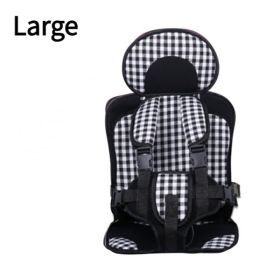Infant Safe Seat Mat Portable Baby Safety Seat Children's Chairs Updated Version Thickening Sponge Kids Car Stroller Seats Pad (Option: Lattice large)
