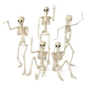 5 Pack Halloween Skeleton Decorations, Skeletons Hanging Decor With Movable Joints, Mini Plastic Skeleton (Option: Halloween Skeleton)