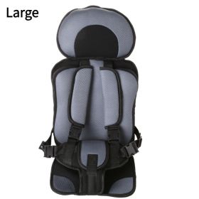 Infant Safe Seat Mat Portable Baby Safety Seat Children's Chairs Updated Version Thickening Sponge Kids Car Stroller Seats Pad (Option: Gray large)