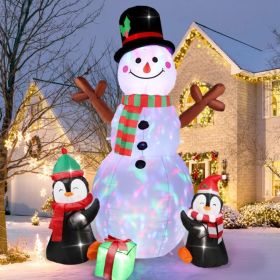 Christmas Inflatables Outdoor Christmas Decorations For Yard 6FT Snowman (Option: White)