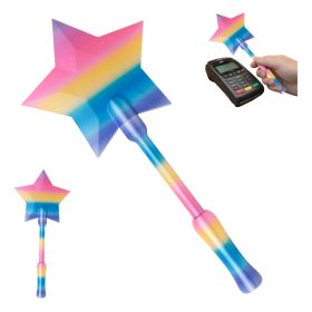 Star Magic Wand Credit Card Holder, Fantasy Star Shaped Card Display Stick, Creative Payment Assistant Wand For Events, Parties And Daily Use (Option: Gradient Rainbow-Plastic-1PC)