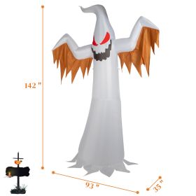 Replace 50904039 12ft 4pcs LED Lights Giant Scary Ghost Flames And Flashing Red Eyes Inflatable Halloween Decoration (Option: Default)