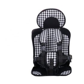 Infant Safe Seat Mat Portable Baby Safety Seat Children's Chairs Updated Version Thickening Sponge Kids Car Stroller Seats Pad (Option: Lattice)