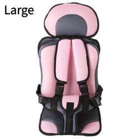Infant Safe Seat Mat Portable Baby Safety Seat Children's Chairs Updated Version Thickening Sponge Kids Car Stroller Seats Pad (Option: Pink large)
