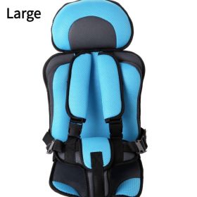 Infant Safe Seat Mat Portable Baby Safety Seat Children's Chairs Updated Version Thickening Sponge Kids Car Stroller Seats Pad (Option: Sky Blue large)