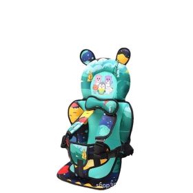 Infant Safe Seat Mat Portable Baby Safety Seat Children's Chairs Updated Version Thickening Sponge Kids Car Stroller Seats Pad (Option: Camouflage Green Bear)