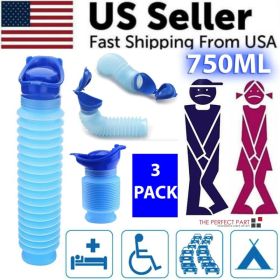 Male Female Portable Urinal Travel Camping Car Toilet Pee Bottle Emergency Kit (Option: 3 Pack)
