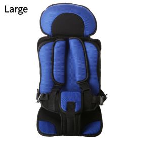 Infant Safe Seat Mat Portable Baby Safety Seat Children's Chairs Updated Version Thickening Sponge Kids Car Stroller Seats Pad (Option: Blue large)