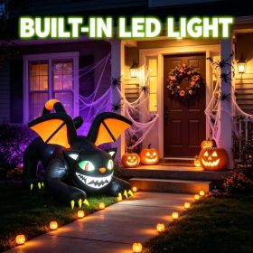 Halloween 6FT Inflatable Black Cat Decor with LED Lights, Blow Up Outdoor Ornament with Blower & Anchoring Accessories for Yard Garden Lawn Holid (Option: As Pic)