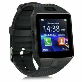 Bluetooth Smart Watch w/Camera Waterproof Phone Mate For Android Samsung iPhone (Option: Black)